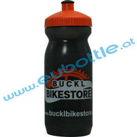 EU Bottle BigMouth 600ml clear-black - BucklBikestore